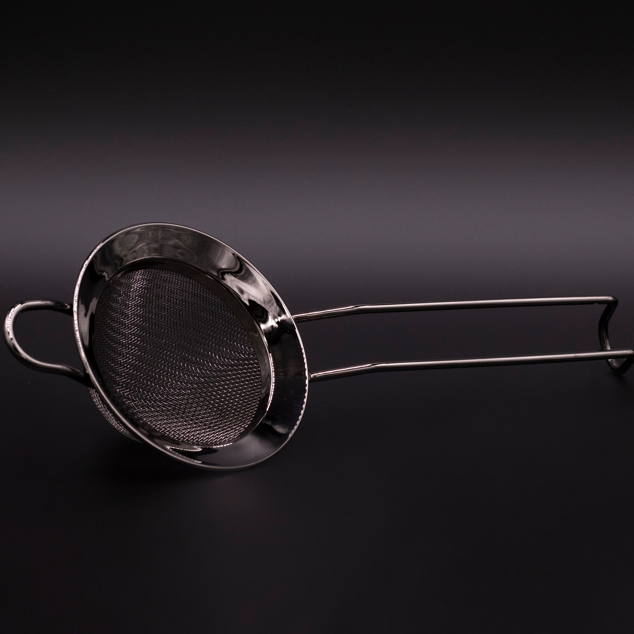 Double Layer Mesh Cocktail Strainer Black