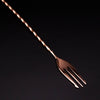 Fōku Trident Bar spoon with Fork 40cm Copper