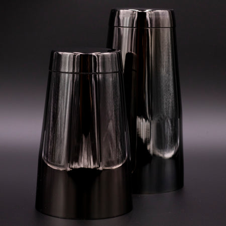Akasuki Gun Metal Black Tin on Tin Boston Cocktail Shaker 828/532 ml