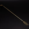 Fōku Trident Bar spoon with Fork 40cm Gold