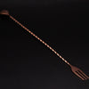 Fōku Trident Bar spoon with Fork 40cm Copper