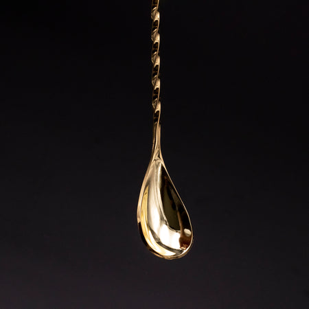 Fōku Trident Bar spoon with Fork 40cm Gold